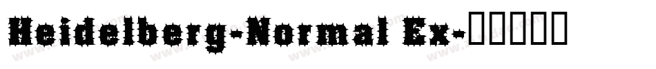 Heidelberg-Normal Ex字体转换